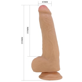 Pretty Love Draco realističan dildo od TPE-a sa vakuumom — 23,3 cm — BW 8116LP-17